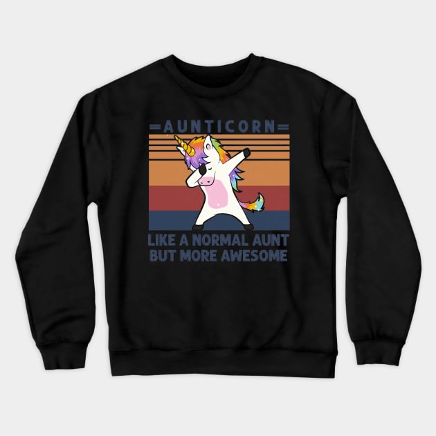 Aunticorn Like A Normal Aunt But More Awesome Crewneck Sweatshirt by tzolotov